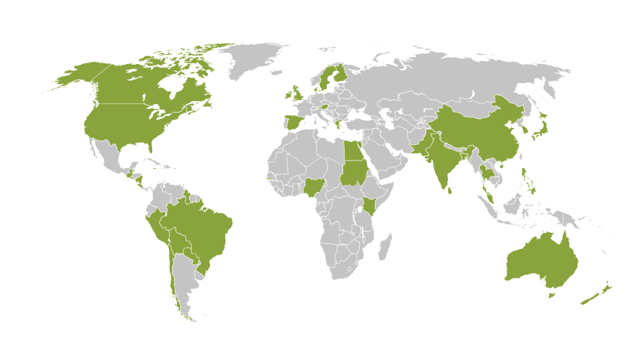 map of countries with environment courts