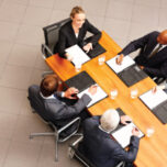 Business people meeting at a conference table