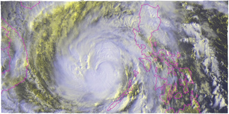 Typhoon Haiyan is pictured in this NOAA satellite image, over the Philippines, Nov. 8, 2013