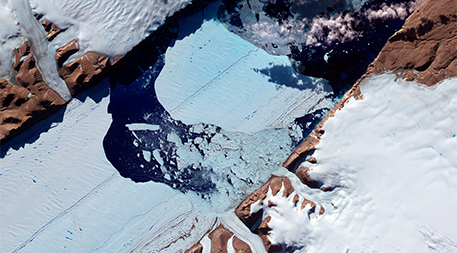 NASA image of Petermann Glacier acquired July 21, 2012