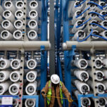 Pressure vessels at desalination plant in Carlsbad