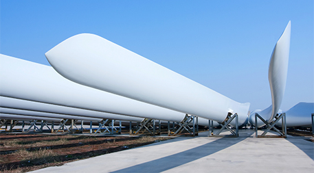 Giant wind turbine blades