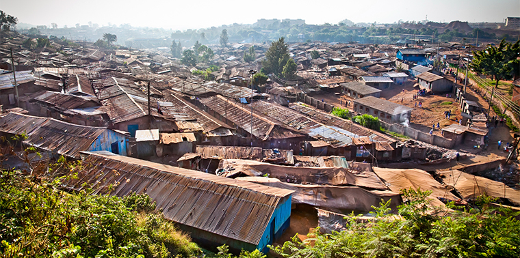 View of Kibera slums
