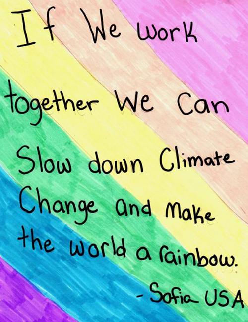 Student artwork on the website Kids Against Climate Change