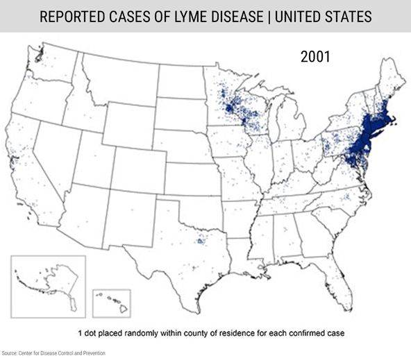 U.S. Lyme disease range