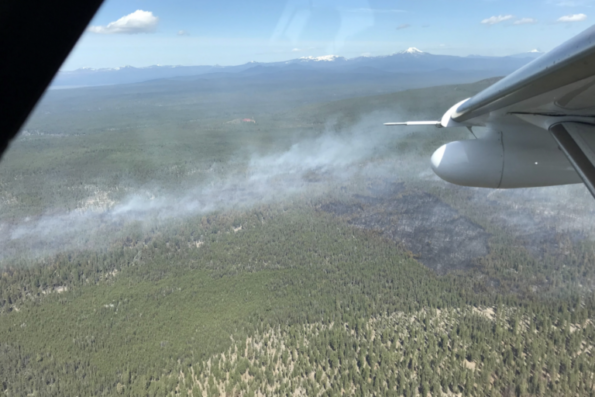 Image of the Meadow Fire from a plane.